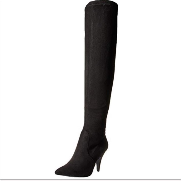 NIB Kitten Heel Over The Knee Pointed Toe Boot - Picture 4 of 5
